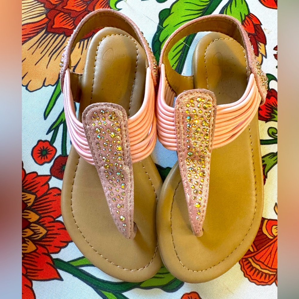 Y Not? Girls pink sandals size 12